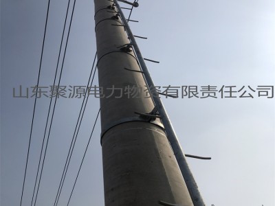 山东电杆爬梯定制厂家 浸热镀锌工艺抱箍式固定电杆用爬梯加工图2
