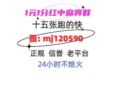 24小时一元四人红中麻将群整洁